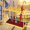 Thùng đựng ô dù inox vàng đế lót nhung kẻ caro được thiết kế sang trọng và tinh tế