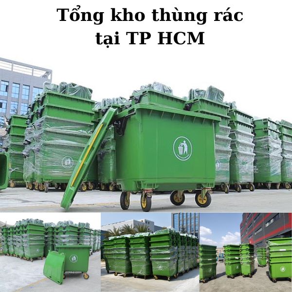 Thùng rác nhựa công nghiệp 660l tại tổng kho Sài Gòn