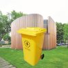 Thùng để rác nhựa HDPE 240L vàng nhập khẩu