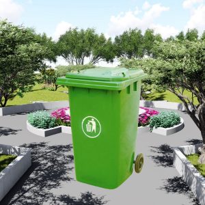 Thùng rác nhựa HDPE màu xanh lá dung tích 240l