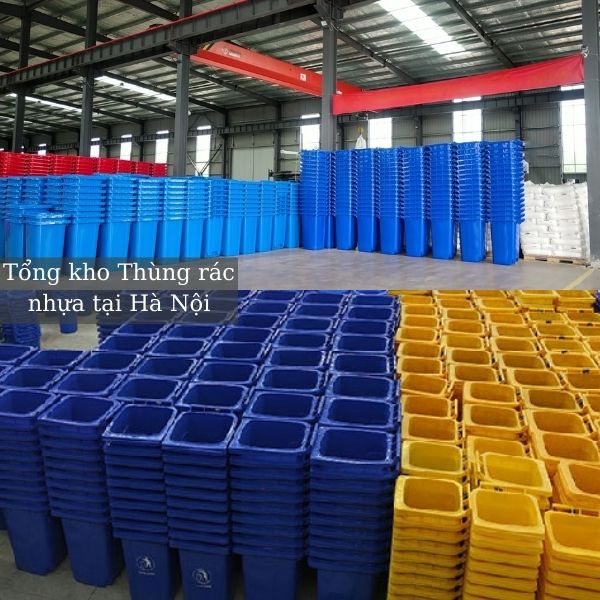 Thùng rác nhựa HDPE 240l tại kho Hà Nội