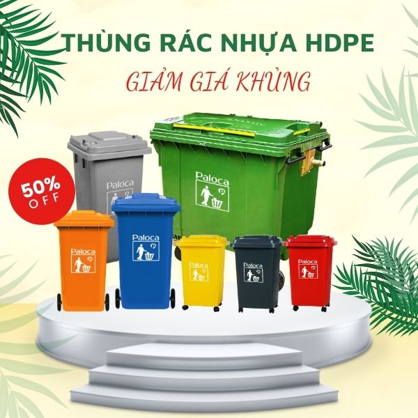 Thùng rác nhựa HDPE